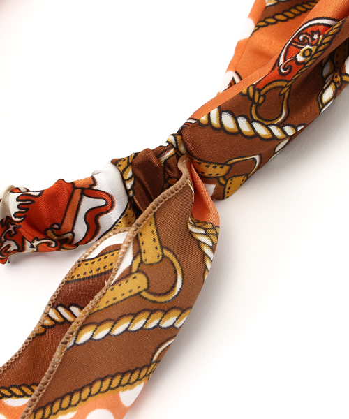 URBAN RESEARCH Sonny Label（アーバンリサーチサニーレーベル）の「Sonny Label 2WAYスカーフターバン（その他ヘアアクセサリー・レディース・オレンジ/ネイビー/グリーン・ONE）」の6枚目の写真