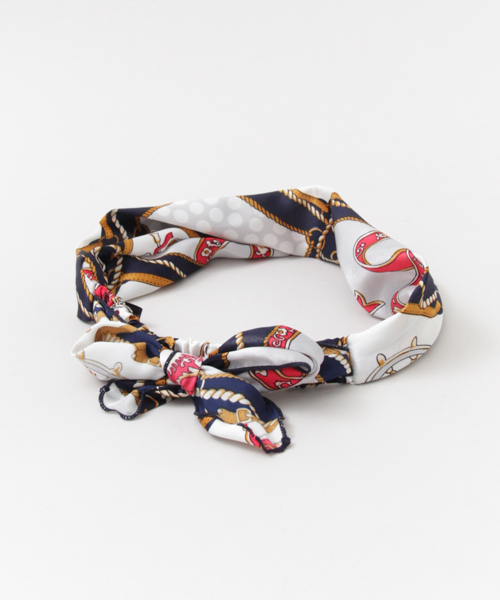 URBAN RESEARCH Sonny Label（アーバンリサーチサニーレーベル）の「Sonny Label 2WAYスカーフターバン（その他ヘアアクセサリー・レディース・オレンジ/ネイビー/グリーン・ONE）」の10枚目の写真