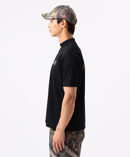 BEAMS GOLF(ビームスゴルフ)の「ORANGE LABEL / バッグロゴ ツリーカモ モックネックシャツ(吸水速乾・UVカット)(Tシャツ/カットソー・メンズ・ブラック/その他・XL/L/M/S)」の5枚目の写真