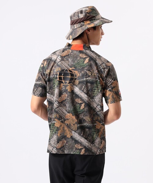 BEAMS GOLF(ビームスゴルフ)の「ORANGE LABEL / バッグロゴ ツリーカモ モックネックシャツ(吸水速乾・UVカット)(Tシャツ/カットソー・メンズ・ブラック/その他・XL/L/M/S)」の10枚目の写真