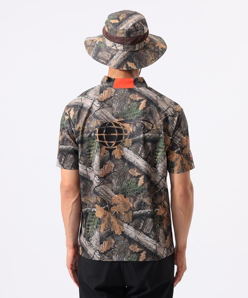BEAMS GOLF(ビームスゴルフ)の「ORANGE LABEL / バッグロゴ ツリーカモ モックネックシャツ(吸水速乾・UVカット)(Tシャツ/カットソー・メンズ・ブラック/その他・XL/L/M/S)」の12枚目の写真