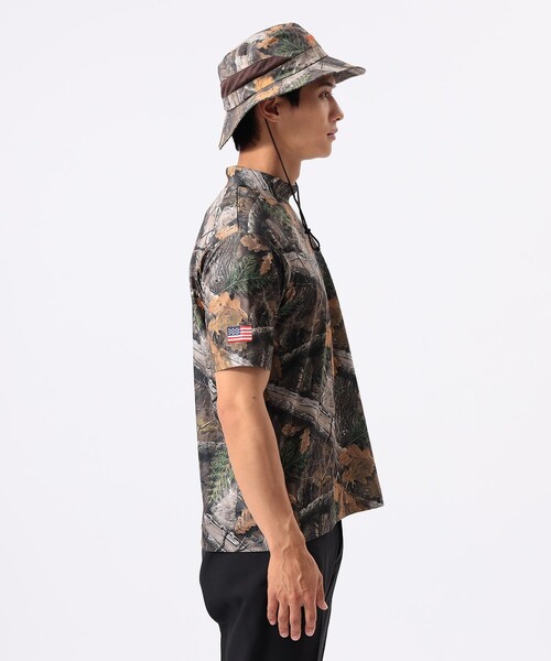 BEAMS GOLF(ビームスゴルフ)の「ORANGE LABEL / バッグロゴ ツリーカモ モックネックシャツ(吸水速乾・UVカット)(Tシャツ/カットソー・メンズ・ブラック/その他・XL/L/M/S)」の13枚目の写真