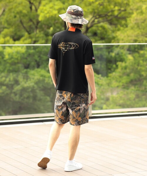 BEAMS GOLF(ビームスゴルフ)の「ORANGE LABEL / バッグロゴ ツリーカモ モックネックシャツ(吸水速乾・UVカット)(Tシャツ/カットソー・メンズ・ブラック/その他・XL/L/M/S)」の15枚目の写真