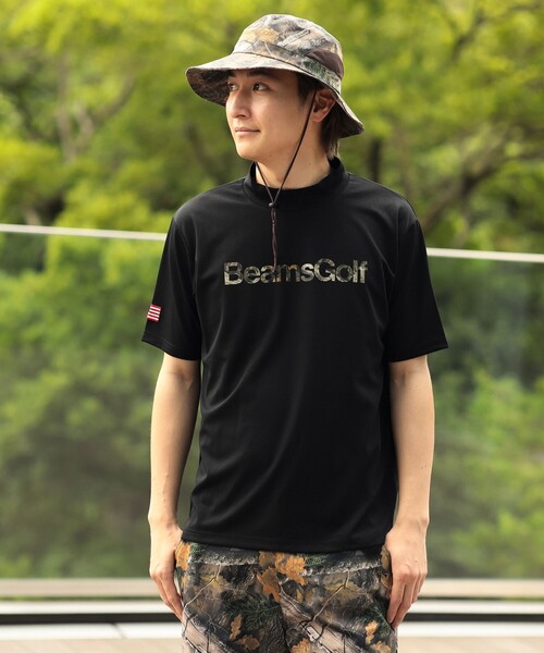 BEAMS GOLF(ビームスゴルフ)の「ORANGE LABEL / バッグロゴ ツリーカモ モックネックシャツ(吸水速乾・UVカット)(Tシャツ/カットソー・メンズ・ブラック/その他・XL/L/M/S)」の16枚目の写真