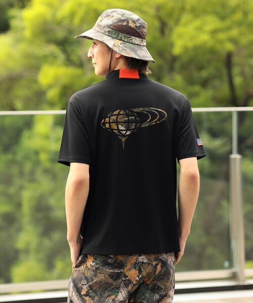 BEAMS GOLF(ビームスゴルフ)の「ORANGE LABEL / バッグロゴ ツリーカモ モックネックシャツ(吸水速乾・UVカット)(Tシャツ/カットソー・メンズ・ブラック/その他・XL/L/M/S)」の17枚目の写真
