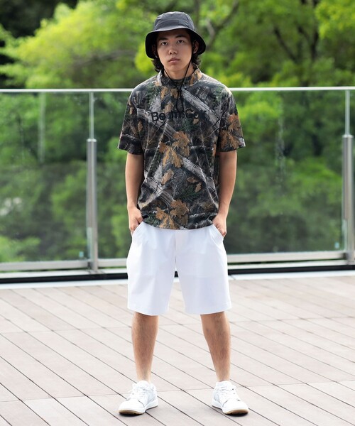 BEAMS GOLF(ビームスゴルフ)の「ORANGE LABEL / バッグロゴ ツリーカモ モックネックシャツ(吸水速乾・UVカット)(Tシャツ/カットソー・メンズ・ブラック/その他・XL/L/M/S)」の19枚目の写真