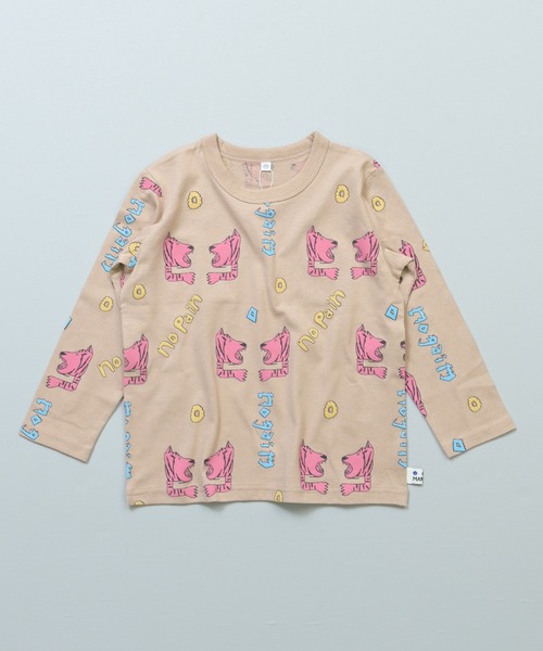 MARKEY'S(マーキーズ)の「【2026年秋新作】総柄長袖Tシャツ(Tシャツ/カットソー・キッズ・イエロー/オフホワイト/ライトグリーン/クリーム/ベージュ/グレー/ワインレッド/ピンク/ライム/ブラウン・100/70/80/110/90/95/120/130/140/150)」の5枚目の写真