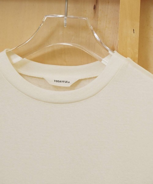TODAYFUL(トゥデイフル)の「【TODAYFUL/トゥデイフル】Soft Fraice T-shirts/ソフトフレーズTシャツ(Tシャツ/カットソー・レディース・アイボリー/ダークグレー/グレー・FREE)」の12枚目の写真