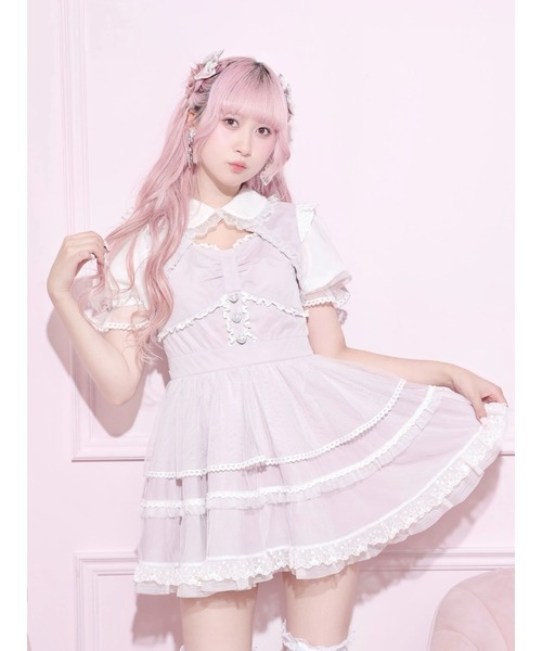 シフォンチュールフレアワンピース（ワンピース）｜NOEMIE（ノエミー