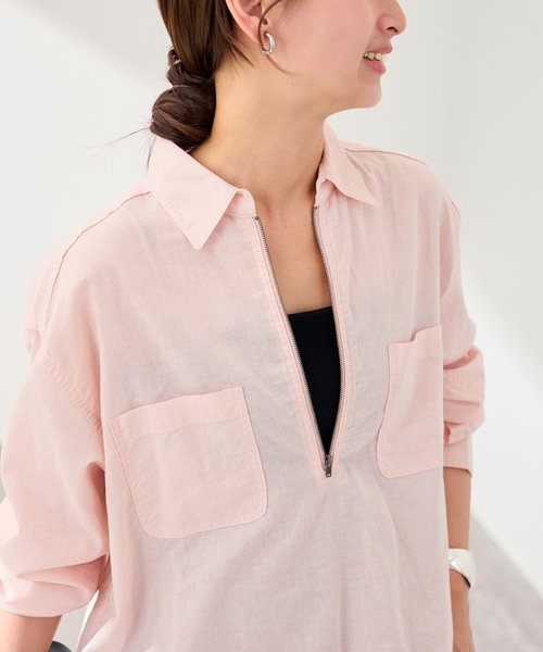 FRAMeWORK(フレームワーク)の「PAYDAY×HOWIECLOTHING×FRAMeWORK HALF ZIP シャツ(シャツ/ブラウス・レディース・アイボリー/ピンク/カーキ・FREE)」の18枚目の写真