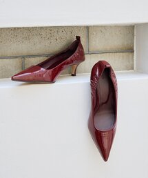 Whim Gazette | <WEB限定サイズあり>【Hoaw.】ギャザーエナメルパンプス(パンプス)