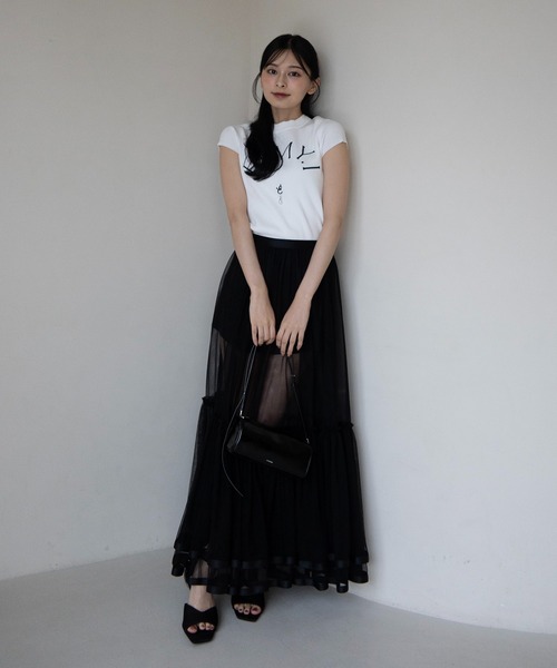 EIMY ISTOIRE（エイミーイストワール）の「EIMY CAPSLEEVE KNIT（ニット/セーター・レディース・ブラック/ホワイト/グレー/ホワイト×ネイビー/ライトピンク・F）」の12枚目の写真