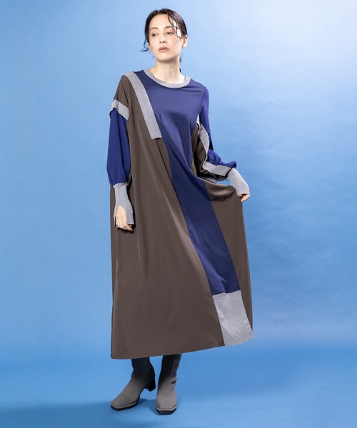 OSMOSIS（オズモーシス）の「2ＷＡＹ切替ニットワンピース（ワンピース・レディース・ブラウン/ブラック/アイボリー・ONE SIZE）」の20枚目の写真