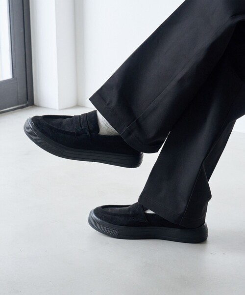 coen（コーエン）の「〈MENS〉スエード調 スニーカーソールローファー（ローファー・メンズ・その他1/ブラック・25.5cm/26.5cm/27.5cm）」の4枚目の写真