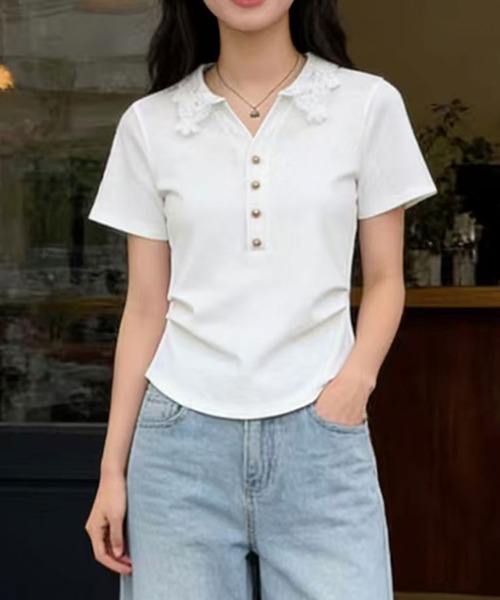 Резиновая V‑шея накатка — V‑neck cut‑sew