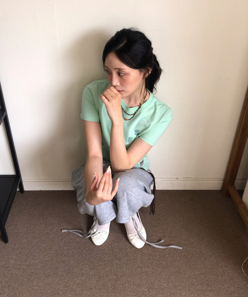 SEW-B（ソービー）の「PoPo セミクロップ 半袖Tシャツ [ミント]（Tシャツ/カットソー・レディース・その他・FREE）」の4枚目の写真