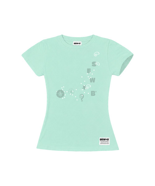 SEW-B（ソービー）の「PoPo セミクロップ 半袖Tシャツ [ミント]（Tシャツ/カットソー・レディース・その他・FREE）」の3枚目の写真