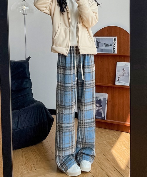 Ressaca（レサーカ）の「ルーズシルエットチェック柄イージーパンツ（その他パンツ・レディース・レッド/ブラック/ブルー/ブラウン・M/L）」の10枚目の写真