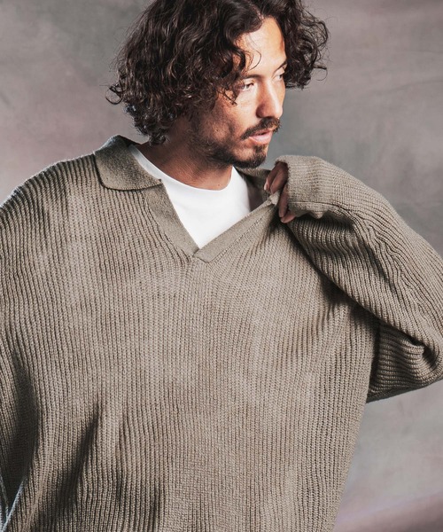 ms6607 Fuzzy‑Knit Skipper Polo — махровая рубашка‑поло (AG07‑030acg)