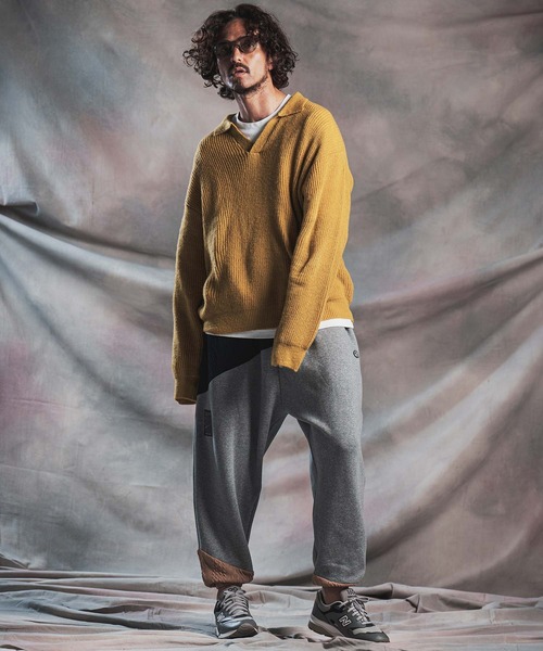 ANGENEHM（アンゲネーム）の「ms6607-Fuzzy-Knit Skipper Polo モヘアニットスキッパーポロシャツ(AG07-030acg)（ポロシャツ・メンズ・ブラック/レッド/ブルー系その他/マスタード/グレイッシュベージュ・M/L/S）」の16枚目の写真