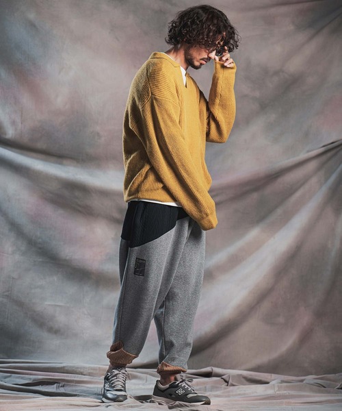 ANGENEHM（アンゲネーム）の「ms6607-Fuzzy-Knit Skipper Polo モヘアニットスキッパーポロシャツ(AG07-030acg)（ポロシャツ・メンズ・ブラック/レッド/ブルー系その他/マスタード/グレイッシュベージュ・M/L/S）」の17枚目の写真
