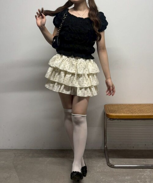 Another Branch olive des olive(アナザーブランチオリーブデオリーブ)の「【ANOTHER BRANCH】シャーリングブラウス(シャツ/ブラウス・レディース・ブラック/ブラウン/オフホワイト/イエロー・FREE)」の8枚目の写真