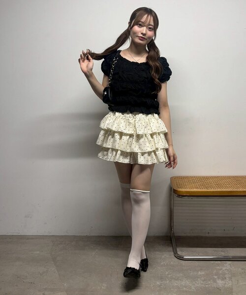 Another Branch olive des olive(アナザーブランチオリーブデオリーブ)の「【ANOTHER BRANCH】シャーリングブラウス(シャツ/ブラウス・レディース・ブラック/ブラウン/オフホワイト/イエロー・FREE)」の9枚目の写真