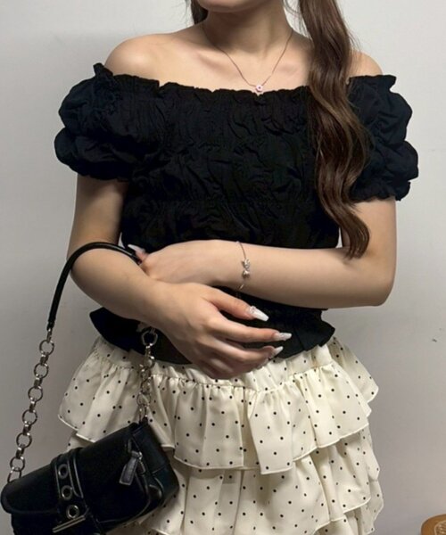 Another Branch olive des olive(アナザーブランチオリーブデオリーブ)の「【ANOTHER BRANCH】シャーリングブラウス(シャツ/ブラウス・レディース・ブラック/ブラウン/オフホワイト/イエロー・FREE)」の11枚目の写真