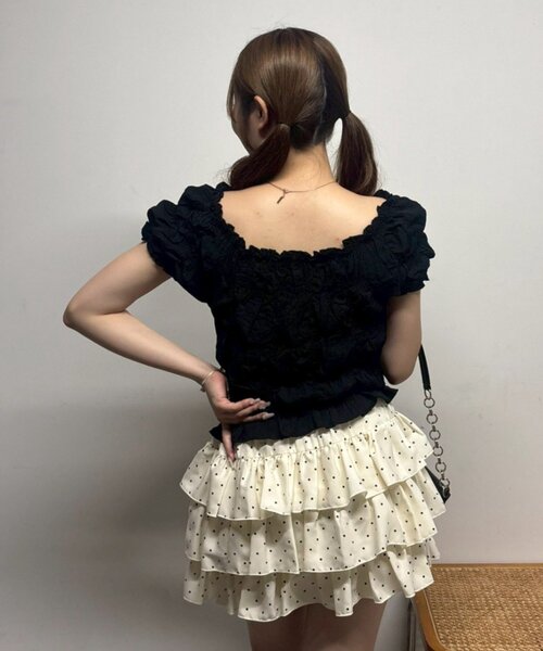 Another Branch olive des olive(アナザーブランチオリーブデオリーブ)の「【ANOTHER BRANCH】シャーリングブラウス(シャツ/ブラウス・レディース・ブラック/ブラウン/オフホワイト/イエロー・FREE)」の13枚目の写真