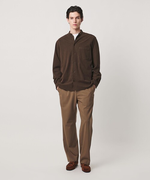 UNITED ARROWS(ユナイテッドアローズ)の「スエーディージャージ バンドカラーシャツ(シャツ/ブラウス・メンズ・モカ/ブラック・L/XL/S/M)」の4枚目の写真