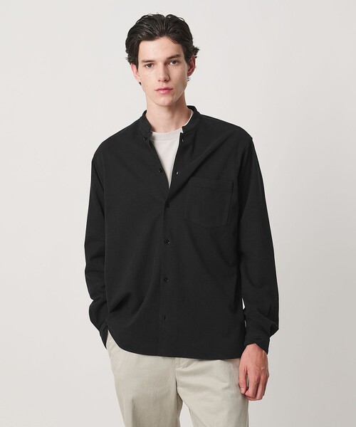 UNITED ARROWS(ユナイテッドアローズ)の「スエーディージャージ バンドカラーシャツ(シャツ/ブラウス・メンズ・モカ/ブラック・L/XL/S/M)」の5枚目の写真
