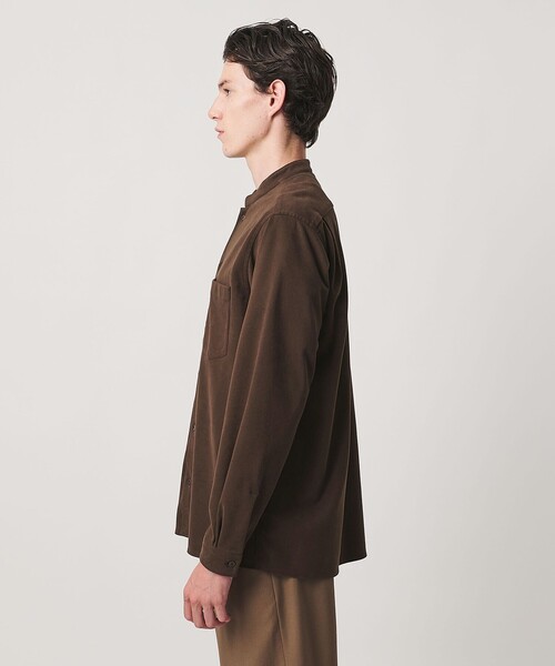 UNITED ARROWS(ユナイテッドアローズ)の「スエーディージャージ バンドカラーシャツ(シャツ/ブラウス・メンズ・モカ/ブラック・L/XL/S/M)」の9枚目の写真