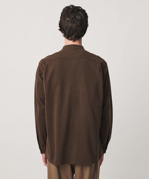 UNITED ARROWS(ユナイテッドアローズ)の「スエーディージャージ バンドカラーシャツ(シャツ/ブラウス・メンズ・モカ/ブラック・L/XL/S/M)」の10枚目の写真