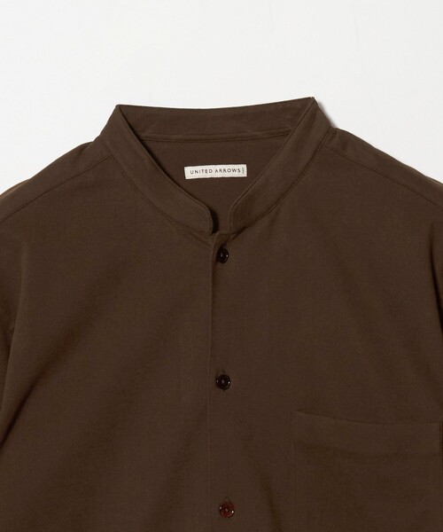 UNITED ARROWS(ユナイテッドアローズ)の「スエーディージャージ バンドカラーシャツ(シャツ/ブラウス・メンズ・モカ/ブラック・L/XL/S/M)」の13枚目の写真