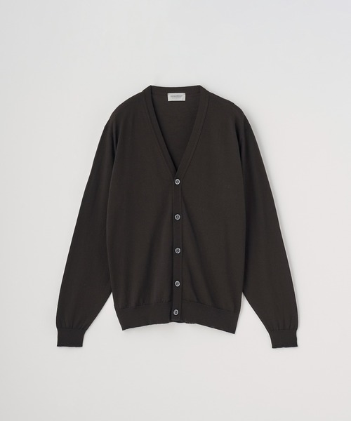 JOHN SMEDLEY(ジョンスメドレー)の「Vネック長袖ニットカーディガン(カーディガン/ボレロ・メンズ・ブラウン系その他3・L)」の1枚目の写真