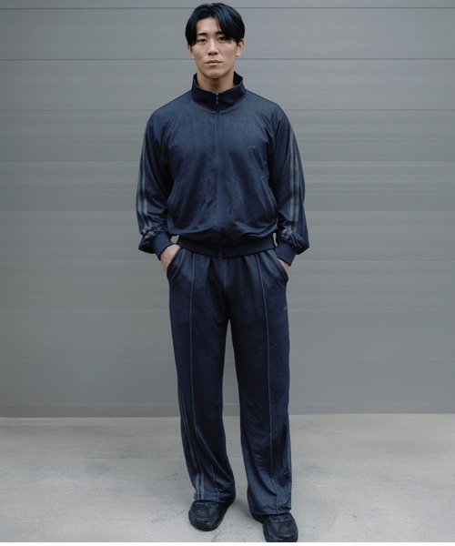TENEZ(テネス)の「TENEZ Track Pants Two Stripes (デニム風)(スウェットパンツ・メンズ・ダークブルー・LARGE/MEDIUM)」の6枚目の写真