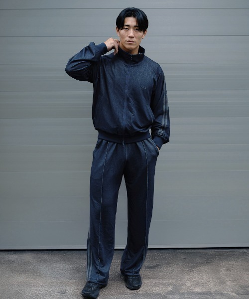 TENEZ(テネス)の「TENEZ Track Pants Two Stripes (デニム風)(スウェットパンツ・メンズ・ダークブルー・LARGE/MEDIUM)」の7枚目の写真