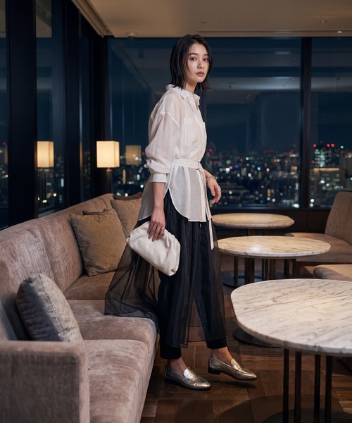 STYLE DELI（スタイルデリ）の「【DELI by】シアーチュールレイヤードスカート（スカート・レディース・ブラック・M）」の5枚目の写真