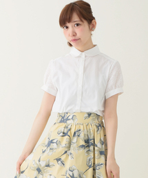 earth music&ecology | ラウンドカラーレーススリーブブラウス(シャツ/ブラウス)