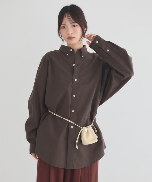earth music&ecology(アースミュージックアンドエコロジー)の「ミニ巾着ポーチショルダー(ショルダーバッグ・レディース・ブラウン/ホワイト系その他2・FREE)」の6枚目の写真