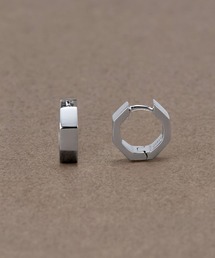 【SV】オクタゴンミニマルフープピアス ニッケルフリー