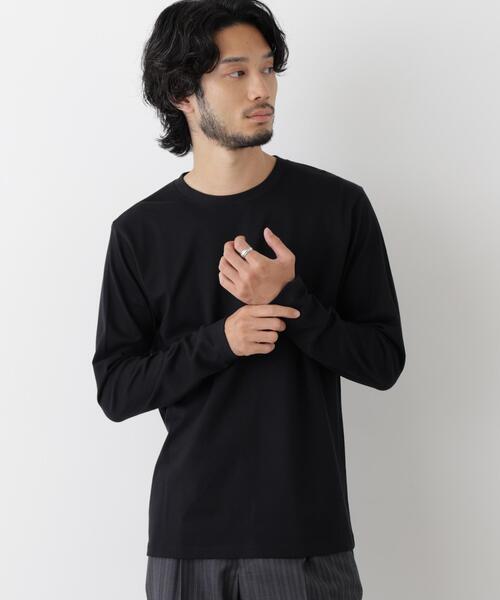 NANO universe（ナノユニバース）の「Anti Soaked(R) 汗染み防止 クルーネックTシャツ（Tシャツ/カットソー・メンズ・ホワイト/チャコール/ブラック・L/S/M/XL）」の3枚目の写真