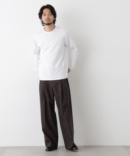 NANO universe（ナノユニバース）の「Anti Soaked(R) 汗染み防止 クルーネックTシャツ（Tシャツ/カットソー・メンズ・ホワイト/チャコール/ブラック・L/S/M/XL）」の18枚目の写真