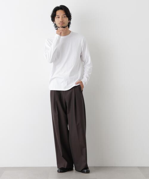 NANO universe（ナノユニバース）の「Anti Soaked(R) 汗染み防止 クルーネックTシャツ（Tシャツ/カットソー・メンズ・ホワイト/チャコール/ブラック・L/S/M/XL）」の20枚目の写真