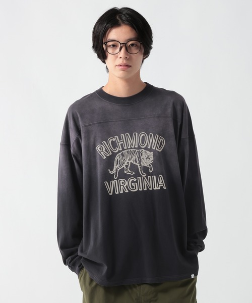 GEORGE'S(ジョージズ)の「加工フットボールロンT(Tシャツ/カットソー・メンズ・ワインレッド/ブラック/マスタード・MEDIUM/LARGE)」の1枚目の写真