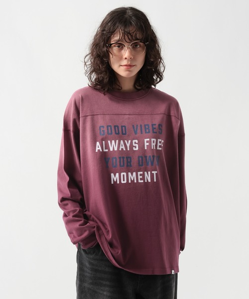 GEORGE'S(ジョージズ)の「加工フットボールロンT(Tシャツ/カットソー・メンズ・ワインレッド/ブラック/マスタード・MEDIUM/LARGE)」の3枚目の写真