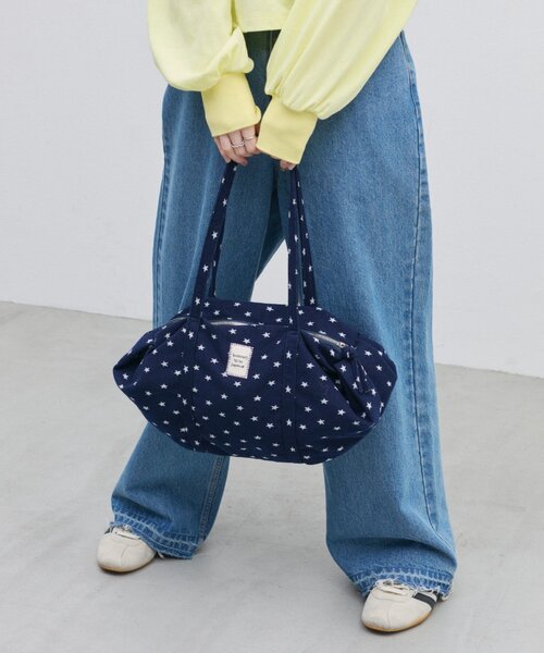 CIAOPANIC TYPY(チャオパニックティピー)の「ジャガード星柄ボストンバッグ(ボストンバッグ・レディース・グレー/ネイビー/ブラウン・ONE SIZE)」の10枚目の写真