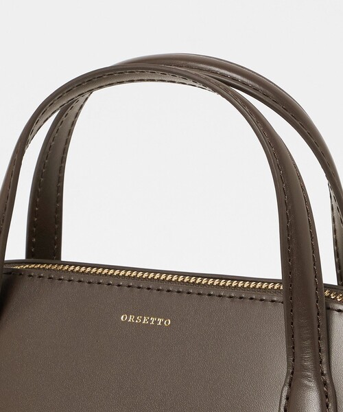 ORSETTO(オルセット)の「<ORSETTO>CITTA NY/L バッグ< Select by EMMEL REFINES >(ボストンバッグ・レディース・ブラック/ダークブラウン・FREE)」の7枚目の写真