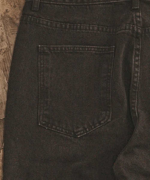 Chick（チック）の「Washed Vintage-Like Denim Pants / ウォッシュ加工 ヴィンテージライクデニムパンツ メンズ 夏物 夏服（デニムパンツ・メンズ・ブラック・M）」の6枚目の写真