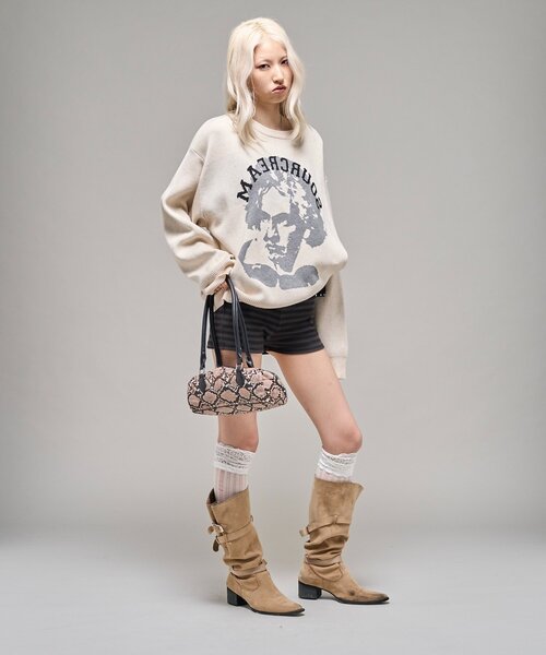 Sourcream（サワークリーム）の「【Sourcream】 偉人ジャガードニット（ニット/セーター・レディース・アイボリー/ブラック・MEDIUM/SMALL）」の11枚目の写真